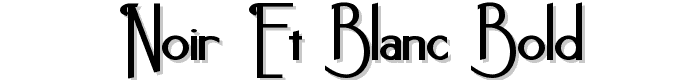 Noir-et-Blanc Bold font